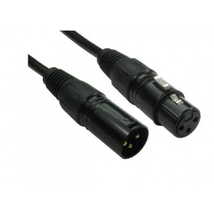 Cavo Intestato XLR M/F Lunghezza 3mt Colore Nero