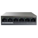 Switch 6 Porte 10/100 Mbps 4 PoE + 1 UPLINK +1 NVR Tenda TEF1106P-4-63W