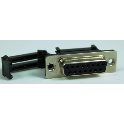 CONNETTORE  SUB-D 15P FEMMINA A PERFORAZIONE D'ISOLANTE 