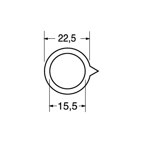 INDICE NERO MANOPOLA DIAMETRO 22MM