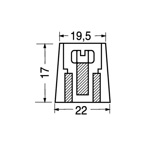 MANOPOLA DIAMETRO 22MM P.6MM NERA
