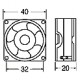 Ventilatore Assiale 24V 40x40x20mm  Movimento su Cuscinetti