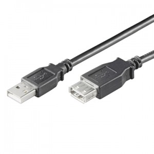 Cavo USB 2.0 Spina tipo A - Presa tipo A - 3 metri Colore Nero