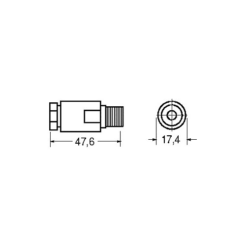 CONN.COAX N FEMMINA VOL. 10MM 50 OHM