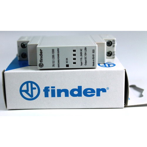 ALIMENTATORE 12V 1A SWITCHING BARRA DIN FINDER MOD. 7812123012 
