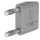 Cavallotto di Cortocircuito 4mm Isolato Nichelato