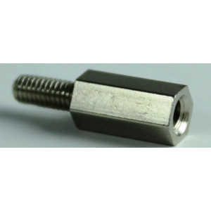 DISTANZIATORE FILETTATO MASCHIO / FEMMINA 3MA H. 10MM