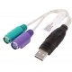 Adattatore da USB a 2 Prese PS2 per Mouse e Tastiera