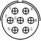 Connettori MS3101A-16S-1S Blu