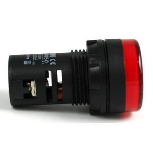 SEGNALATORE LUMINOSO A LED 12VACDC COLORE ROSSO 2