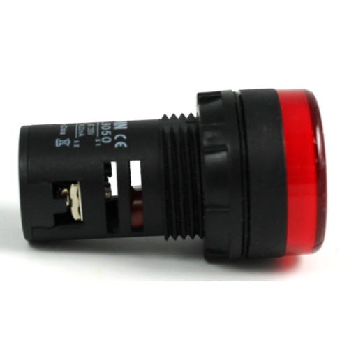 SEGNALATORE LUMINOSO A LED 12VACDC COLORE ROSSO