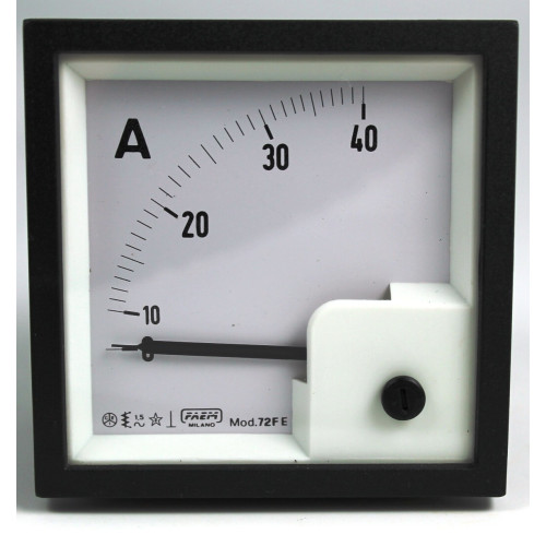 AMPEROMETRO DA PANNELLO 40A AC