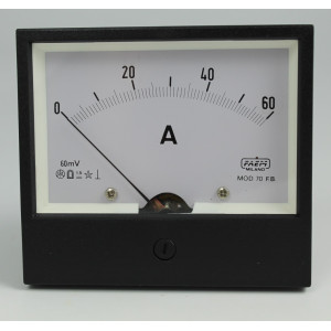 AMPEROMETRO - STRUMENTO DA PANNELLO 60ACC 60MV