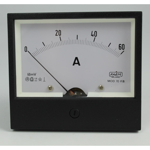 AMPEROMETRO - STRUMENTO DA PANNELLO 60ACC 60MV