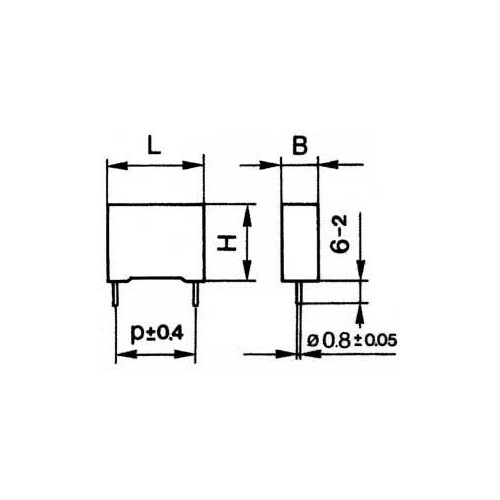 CONDENSATORE POLIESTERE 0,33 UF 275 Vac MKT