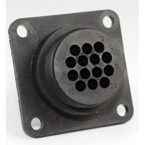 CONNETTORE FEMMINA DA PANNELLO 14 POLI CPC 1 AMP REVERSE  