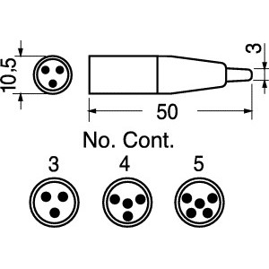 SPINE VOLANTI MINIATURA PER MICROFONO - 5 POLI 2