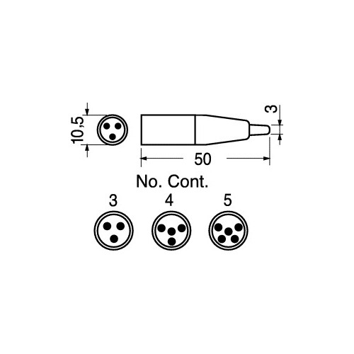 SPINE VOLANTI MINIATURA PER MICROFONO - 5 POLI
