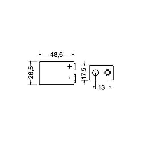 PILA AL LITIO  9 V -  1 A/h MOD. LS9V SAFT