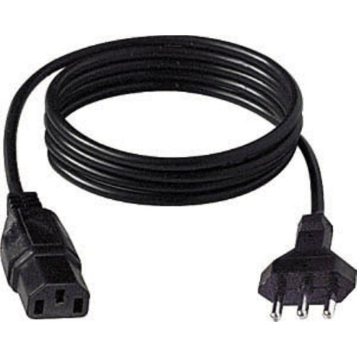 CAVO CABLATO PRESA CEE LUNGHEZZA 2 MT COLORE NERO