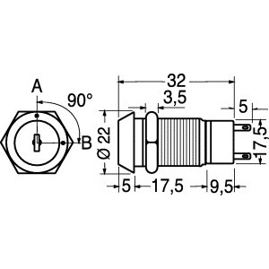 INTERRUTTORE BIPOLARE A CHIAVE ON-ON 2