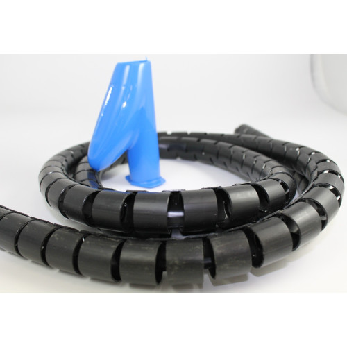 KIT COPRICAVO A SPIRALE - COLORE NERO - LUNGHEZZA 1,5 METRI