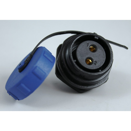 CONNETTORE FEMMINA PANNELLO 2P WATERPROOF STAGNO