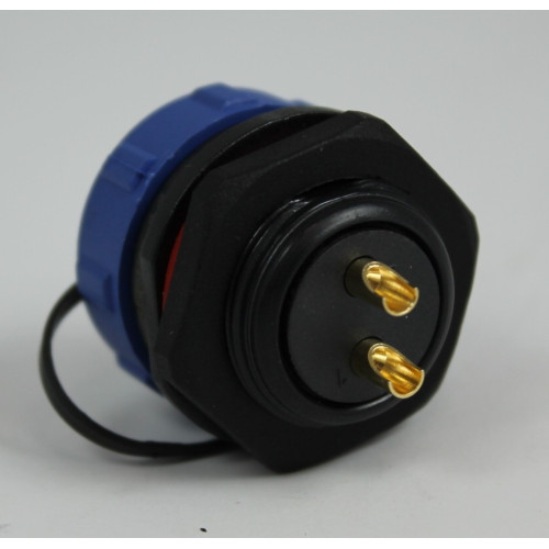 CONNETTORE FEMMINA PANNELLO 2P WATERPROOF STAGNO