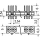 CONNETTORE STRIP LINE 40+40 POLI FILA DOPPIA TERMINALI DIRITTI