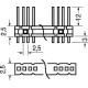 CONNETTORE STRIP LINE 40 POLI FILA SINGOLA TERMINALI DIRITTI