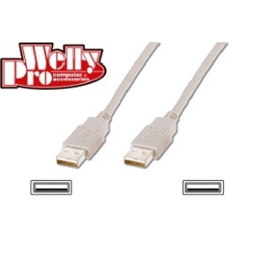 CAVO USB INTESTATO CON CONNETTORE MASCHIO TIPO "AA" E CONNETTORE MASCHIO TIPO "A" - LUNGHEZZA 2 METRI