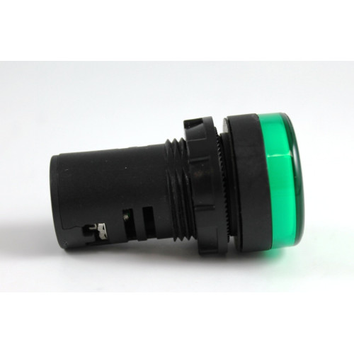 SEGNALATORE LUMINOSO A LED 12VACDC COLORE VERDE