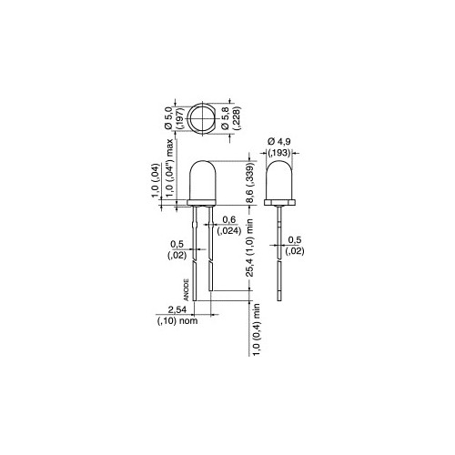 LED EMETTITORE ALL''INFRAROSSO Ø 5 MM