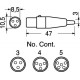 PRESE VOLANTI MINIATURA PER MICROFONO - 3 POLI