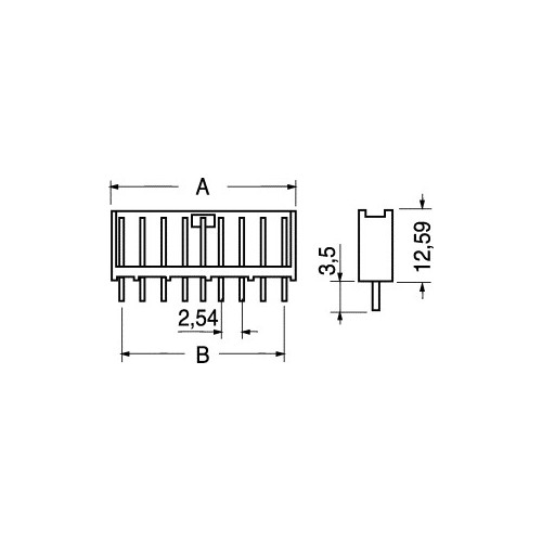 CONNETTORE SIL MASCHIO DA CIRCUITO STAMPATO 2P 280370-1