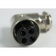 PRESA SCHERMATA VOLANTE PER MICROFONO-90°- 4 POLI