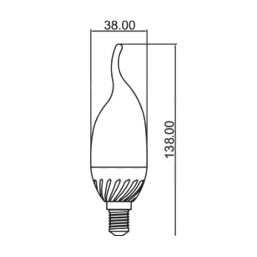LAMPADA A LED E14 COLORE BIANCO CALDO 3W