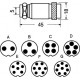 SPINE SCHERMATE PER MICROFONO - 4 POLI