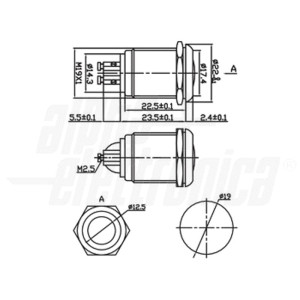 PULSANTE UNIPOLARE ANTINANDALISMO 2