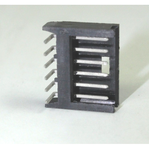 CONNETTORE SIL MASCHIO DA CIRCUITO STAMPATO 90° 6 POLI - AMP MODU II 280379-1 