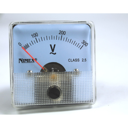 VOLTMETRO -STRUMENTO DA PANNELLO 300VAC-44X44 MM.