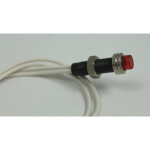 SEGNALATORE LUMINOSO 12 V  100MA - COLORE  ROSSO