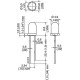 LED ROSSO CILINDRICO A FASCIO DIFFUSO Ø 5 MM