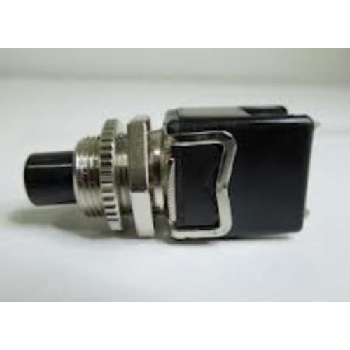 PULSANTE UNIPOLARE CON AUTORITORNO NORMALMENTE CHIUSO - COLORE NERO