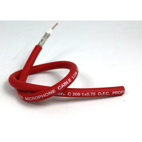 CAVO SCHERMATO 1X0,75 MMQ - COLORE ROSSO