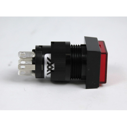 DEVIATORE UNIPOLARE  LUMINOSO CON AUTORITORNO - COLORE ROSSO