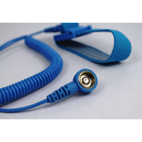 BRACCIALE ANTISTATICO REGOLABILE CON BOTTONE AUTOMATICO 10MM