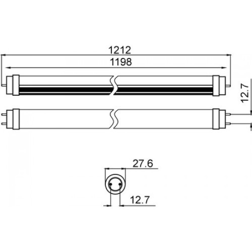 TUBO A LED T8 120CM 20W