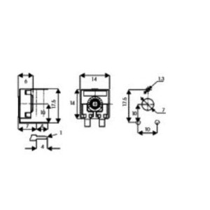 TRIMMER A STRATO DI CARBONE -  4,7 MOHM  2