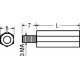 DISTANZIATORE ESAGONALE CON VITE LUNGH. 5mm